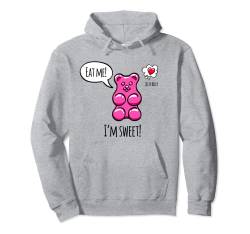 I'm Sweet Eat Me Cool Colorful Gummy Bear Candy Illustration Pullover Hoodie von Bahaa's Tee