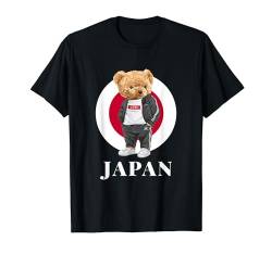 Liebe dich selbst, coole Illustration Teddybär mit Japan Flagge T-Shirt von Bahaa's Tee