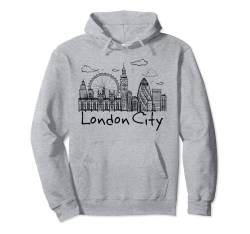 London Skyline Tee Shirts, I Love London Vibes, Enjoy London Pullover Hoodie von Bahaa's Tee