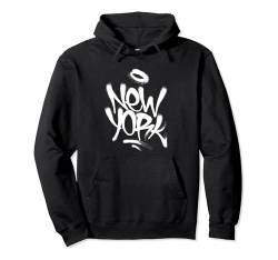 New York City with Graffiti Spray Style Illustration Graphic Pullover Hoodie von Bahaa's Tee