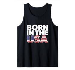 Proud Born In The USA Novelty Graphic Tees & Cool Designs Tank Top von Bahaa's Tee