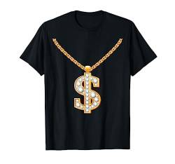 Yes I'm Rich, elegante Hip-Hop-Halskette mit Dollar T-Shirt von Bahaa's Tee