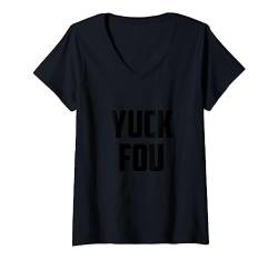 Yuck Fou Cool Funny Illustration Novelty Graphic Designs T-Shirt mit V-Ausschnitt von Bahaa's Tee