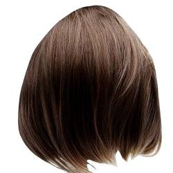 Bahderaus Kurze Gerade PerüCken Brasilianische Jungfrau Haar PerüCken Volle PerüCken (40Cm) Braune Farbe von Bahderaus
