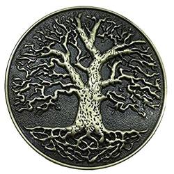 Bai You Mei keltischer Baum des Lebens Wurzeln Zweige Natur Design Kreis Gürtelschnalle von Bai You Mei