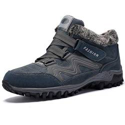 BaiMoJia Wanderstiefel Damen Winterschuhe Herren Warm Gefütterte Outdoor rutschfest Trekking Wanderschuhe Grau 39 EU (Etikett 40) von BaiMoJia