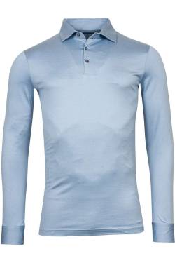 Baileys Regular Fit Longsleeve Poloshirt hellblau, Einfarbig von Baileys