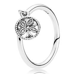 925 Sterling Silber Ring Rose Matte Brilliance Linked Love Hearts Tree Of Love Ring für Frauen Modeschmuck von Bailiers