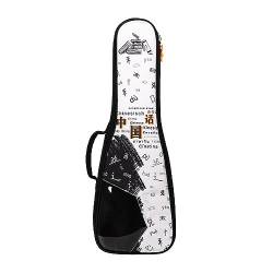 61 cm Ukulele Tasche Ukulele Tasche Rucksack Halbtransparent mit personalisiertem Graffiti-Design Konzert-Ukulele Gigbag 4-Saiten-Gitarrentasche (A) von BailingDS