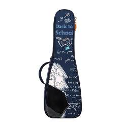 61 cm Ukulele Tasche Ukulele Tasche Rucksack Halbtransparent mit personalisiertem Graffiti-Design Konzert-Ukulele Gigbag 4-Saiten-Gitarrentasche (C) von BailingDS