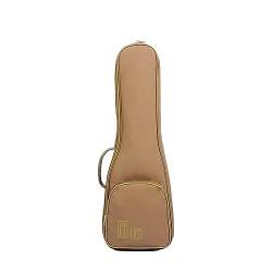 Ukulele Case Ukulele Case Backpack 21/24/26 Inch Thickened Single-Shoulder Ukulele Bag Oxford Cloth Colorful Concert Ukulele Gigbag 4-Saiten-Gitarrentasche (braun) von BailingDS