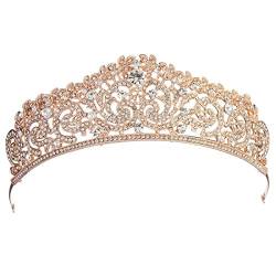 Baisha Hochzeit Braut Vergoldet Kristall Strass Pageant Crown Party Headband, Kristall + vergoldet von Baisha