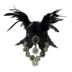 Gothic Federhalsband Federhalsband Halsband Halskette Vintage Stil viktorianisch natürlicher Federschal Karneval Halloween Party Cosplay Kostüm von BakerMiche