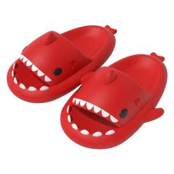 Baketron Cloud Shark Slides Damen Hai Hausschuhe Shark Slippers Schuhe Unisex Sommer Haifisch Schlappen Herren Haifisch rutschfeste Badeschuhe Strand Lustig Hai Sandalen 3.5cm Dick von Baketron