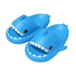 Baketron Cloud Shark Slides Damen Hai Hausschuhe Shark Slippers Schuhe Unisex Sommer Haifisch Schlappen Herren Haifisch rutschfeste Badeschuhe Strand Lustig Hai Sandalen 3.5cm Dick von Baketron