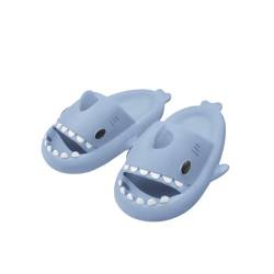 Baketron Cloud Shark Slides Niedliche Hai Hausschuhe für Damen Shark Slippers Herren Weich Rutschfest Badelatchen Hausschuhe Unisex Badeschuhe für Sommer Strand Sandalen - Blau 40/41 EU von Baketron