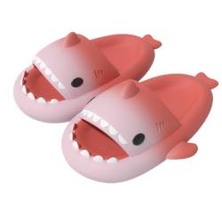 Baketron Cloud Shark Slides Niedliche Hai Hausschuhe für Damen Shark Slippers Herren Weich Rutschfest Badelatchen Hausschuhe Unisex Badeschuhe für Sommer Strand Sandalen - Farbverlauf EU 36-45 von Baketron