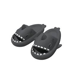 Baketron Cloud Shark Slides Niedliche Hai Hausschuhe für Damen Shark Slippers Herren Weich Rutschfest Badelatchen Hausschuhe Unisex Badeschuhe für Sommer Strand Sandalen - Schwarz 38/39 EU von Baketron