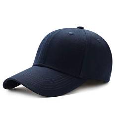 Bakicey Baseball Cap Unisex Outdoor Baseball Cap Kappe Baumwolle Baseball Mützen Erwachsenen Casual Reine Farbe Baseboard Baseballkappe Verstellbar Athletic Baseball Cap Kappe Damen Herren (Marine) von Bakicey