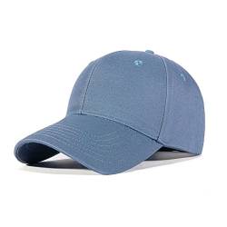 Bakicey Baseball Cap Unisex Outdoor Sonnenhut Damen Baseball Cap Baumwolle Baseball Mützen Erwachsenen Casual Hip Hop Baseboard Baseballkappe Verstellbar Herren Baseball Cap Kappe (Dunst Blau) von Bakicey