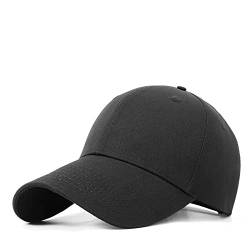 Bakicey Baseball Cap Unisex Outdoor Sonnenhut Damen Baseball Cap Baumwolle Baseball Mützen Erwachsenen Casual Hip Hop Baseboard Baseballkappe Verstellbar Herren Baseball Cap Kappe (Schwarz) von Bakicey