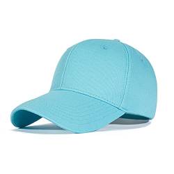 Bakicey Baseball Cap Unisex Outdoor Sonnenhut Damen Baseball Cap Baumwolle Baseball Mützen Erwachsenen Casual Hip Hop Baseboard Baseballkappe Verstellbar Herren Baseball Cap Kappe (See Blau) von Bakicey