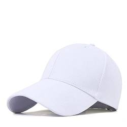 Bakicey Baseball Cap Unisex Outdoor Sonnenhut Damen Baseball Cap Baumwolle Baseball Mützen Erwachsenen Casual Hip Hop Baseboard Baseballkappe Verstellbar Herren Baseball Cap Kappe (Weiß) von Bakicey