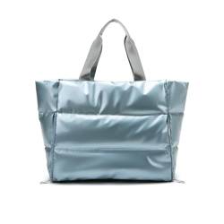 Balakaka Damen Umhängetasche Flauschige Handtasche,3 in 1 Tote Bag Fitness Tasche mit Nasse und Trockener Tasche,Wasserdicht Große Weiche Puffy Taschen für Arbeit Reisen Yoga,Blau von Balakaka