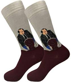 Balanced Co. Kevin's Famous Chili Dress Socks Kevin Malone Socks Michael Scott Socks, Rot/Grau, Einheitsgröße von Balanced Co.