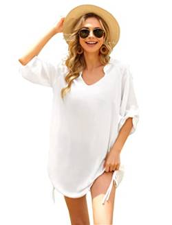 Balancora Bikini Cover up Strandkleid Damen Sommer Strandponcho Vertuschen Shirt Bikini Shirt Tunika W_M von Balancora