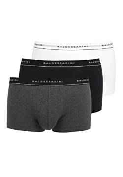 Baldessarini Herren Short-Pants, Baumwolle, Elastan, Single Jersey, grau, Melange, 3er Pack 6 von Baldessarini