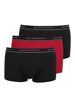 Baldessarini Herren Short-Pants, Baumwolle, Elastan, Single Jersey, schwarz, Melange, 3er Pack 6 von Baldessarini