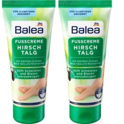 Balea Fußcreme Teebaumöl 100ml (2er Pack) - Deutsches Produkt von Balea