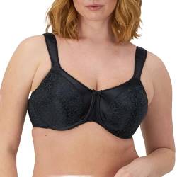 Bali Women's Satin Tracings Minimizer Underwire Bra, Black, 34D von Bali