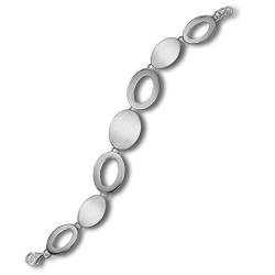 Balia Armband für Damen mattiert - poliert 925er Sterling Silber 18,5cm BAA0018SM Silber Armband von Balia