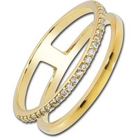 Balia Goldring Balia Ring für Damen 333 Gelbgold (Fingerring), Fingerring Größe 58 (18,5), 333 Gelbgold - 8 Karat (Doppel gold) Gold von Balia