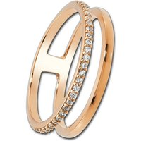 Balia Goldring Balia Ring für Damen 333 Rosegold (Fingerring), Fingerring Größe 54 (17,2), 333 Rosegold - 8 Karat (Doppel rose) Gold von Balia