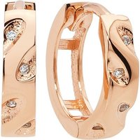 Balia Paar Creolen Balia Creolen für Damen Gelbgold 8Karat (Creolen), Damen Creolen Glamour aus 333 Gelbgold - 8 Karat, Farbe: weiß, rose von Balia