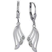 Balia Paar Ohrhänger Balia Damen Ohrringe 925 Silber matt (Ohrhänger), Damen Ohrhänger Fächer aus 925 Sterling Silber, Farbe: weiß, silber von Balia