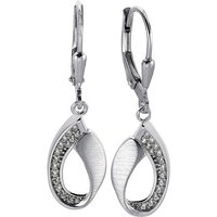 Balia Paar Ohrhänger Balia Damen Ohrringe 925 Silber matt (Ohrhänger), Damen Ohrhänger Loop aus 925 Sterling Silber, Farbe: weiß, silber von Balia