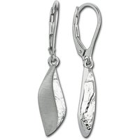 Balia Paar Ohrhänger Balia Damen Ohrringe matt Ohrringe (Ohrhänger), Damen Ohrhänger Blatt aus 925 Sterling Silber, Länge ca. 3,6cm von Balia