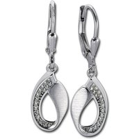 Balia Paar Ohrhänger Balia Damen Ohrringe matt und poliert (Ohrhänger), Damen Ohrhänger Loop aus 925 Sterling Silber, Länge ca. 3,3cm von Balia