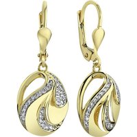 Balia Paar Ohrhänger Balia Ohrhänger für Damen 8K Gold (Ohrhänger), Ohrhänger (Oval) aus 333 Gelbgold - 8 Karat, Farbe: weiß, gold von Balia