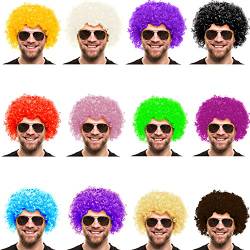 Afro PERÜCKE LOCKENKOPF Wig AFROPERÜCKE e Locken XXL Herren Damen Karneval Fasching LOCKENPERÜCKE (Braun) von Balinco