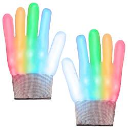 Balinco LED Handschuhe mit verschiedenen Leuchtmodi - perfekt für Techno DJ | Halloween | Cosplay | Karneval | Gruselmaske | Neon Maske | als Ergänzung zum Horror Kostüm von Balinco