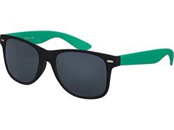 Balinco Sonnenbrille UV400 CAT 3 CE Rubber - mit Federscharnier für Damen & Herren (dunkelgrün/schwarz - smoke) von Balinco