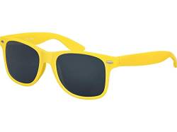 Balinco Sonnenbrille UV400 CAT 3 CE Rubber - mit Federscharnier für Damen & Herren (gelb - smoke) von Balinco