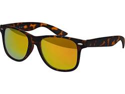 Balinco Sonnenbrille UV400 CAT 3 CE Rubber - mit Federscharnier für Damen & Herren (leo - rot verspiegelt) von Balinco