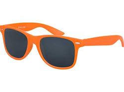 Balinco Sonnenbrille UV400 CAT 3 CE Rubber - mit Federscharnier für Damen & Herren (orange - smoke) von Balinco