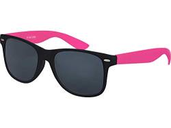 Balinco Sonnenbrille UV400 CAT 3 CE Rubber - mit Federscharnier für Damen & Herren (rosa/schwarz - smoke) von Balinco